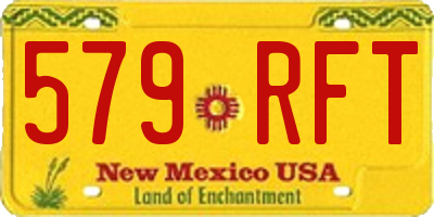 NM license plate 579RFT