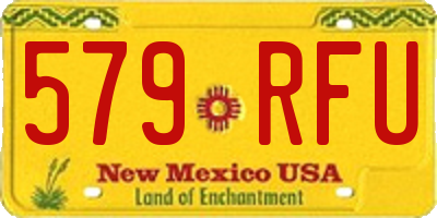NM license plate 579RFU