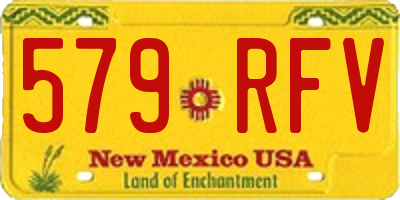 NM license plate 579RFV