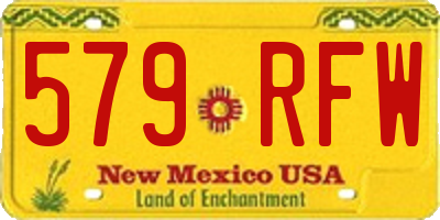 NM license plate 579RFW