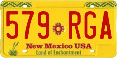 NM license plate 579RGA