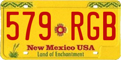 NM license plate 579RGB