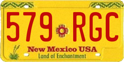 NM license plate 579RGC
