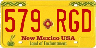 NM license plate 579RGD