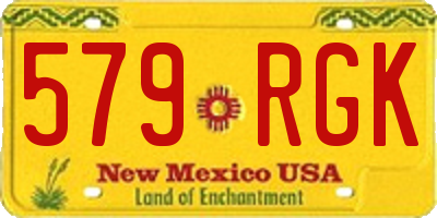 NM license plate 579RGK