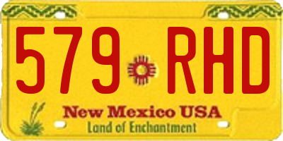 NM license plate 579RHD