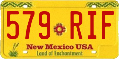 NM license plate 579RIF
