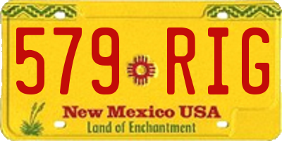 NM license plate 579RIG