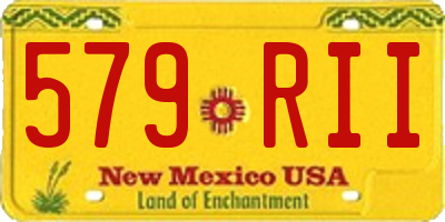 NM license plate 579RII