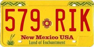 NM license plate 579RIK