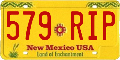 NM license plate 579RIP