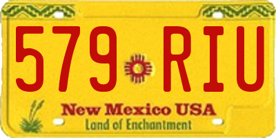 NM license plate 579RIU