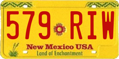NM license plate 579RIW