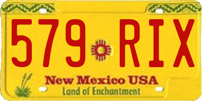 NM license plate 579RIX