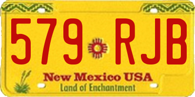 NM license plate 579RJB