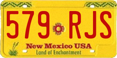 NM license plate 579RJS