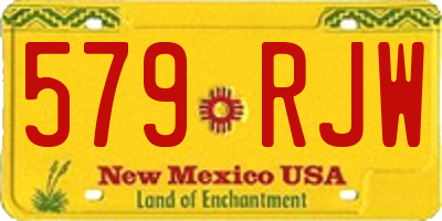 NM license plate 579RJW