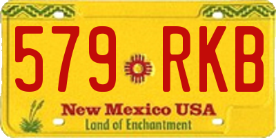 NM license plate 579RKB