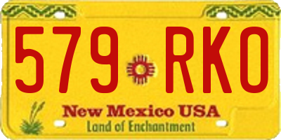 NM license plate 579RKO