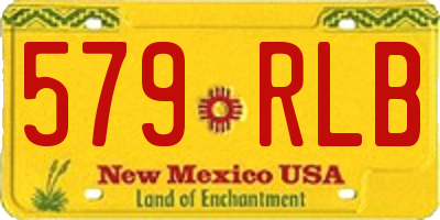 NM license plate 579RLB