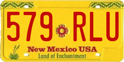 NM license plate 579RLU