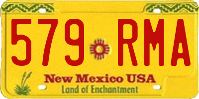 NM license plate 579RMA
