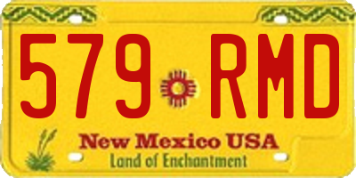 NM license plate 579RMD