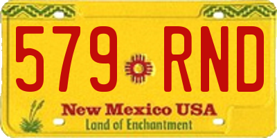 NM license plate 579RND