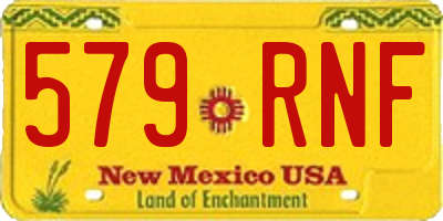 NM license plate 579RNF