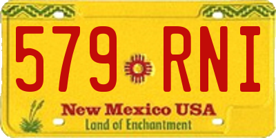 NM license plate 579RNI