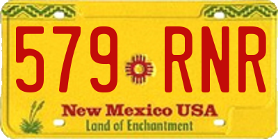 NM license plate 579RNR