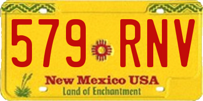NM license plate 579RNV