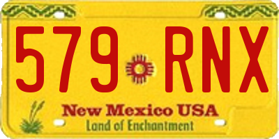 NM license plate 579RNX