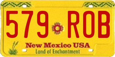 NM license plate 579ROB