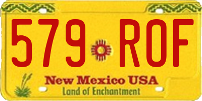 NM license plate 579ROF