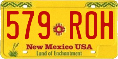 NM license plate 579ROH