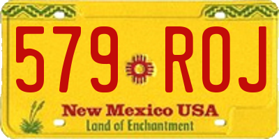 NM license plate 579ROJ