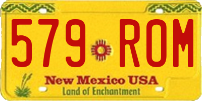 NM license plate 579ROM