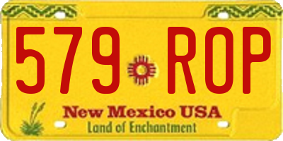 NM license plate 579ROP