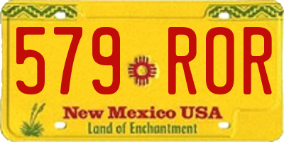 NM license plate 579ROR