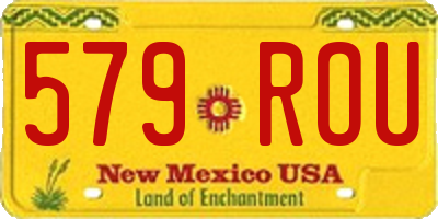 NM license plate 579ROU