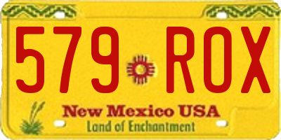 NM license plate 579ROX