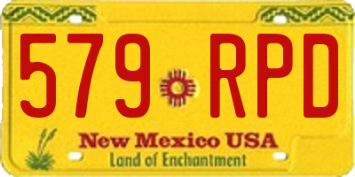 NM license plate 579RPD