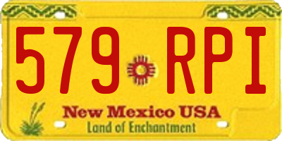 NM license plate 579RPI