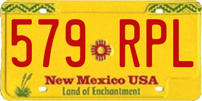 NM license plate 579RPL