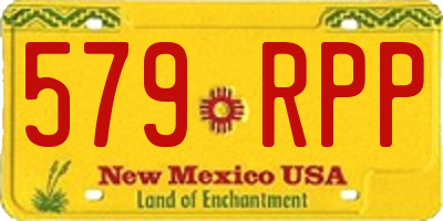 NM license plate 579RPP