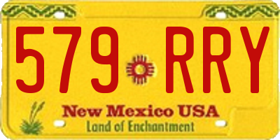NM license plate 579RRY