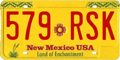 NM license plate 579RSK