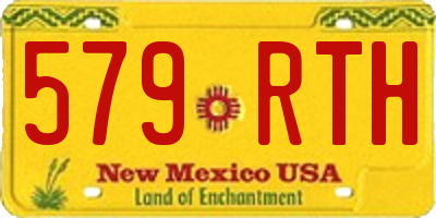 NM license plate 579RTH