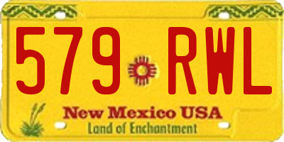 NM license plate 579RWL